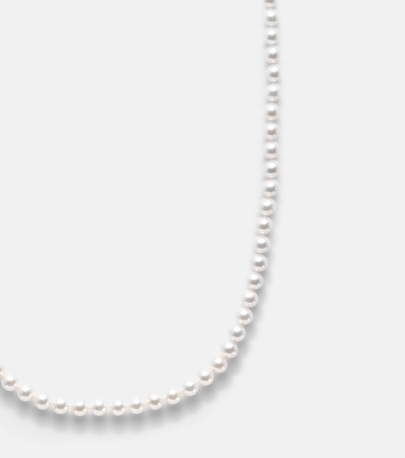18kt white gold necklace with pearls 4