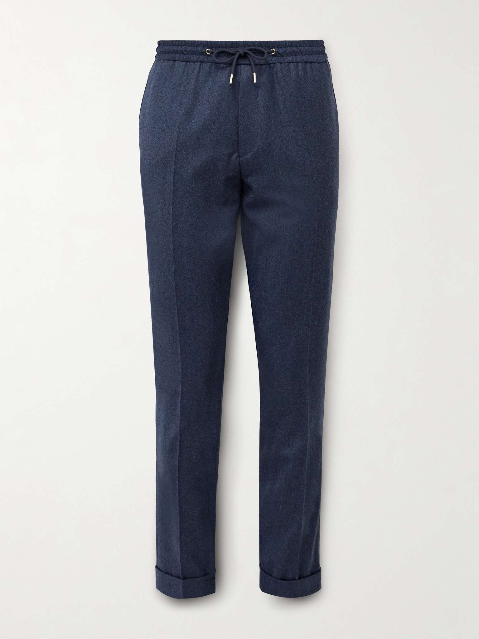 Slim-Fit Wool and Cashmere-Blend Flannel Drawstring Trousers - 1