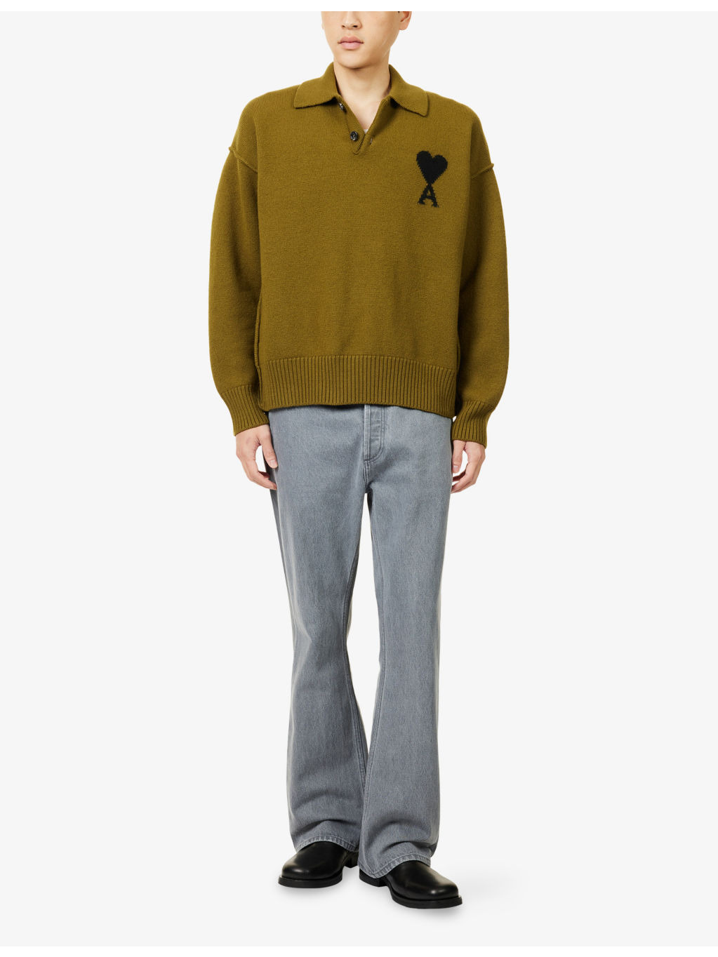 Ami De Coeur Logo-Intarsia Wool Knitted Jumper - 2