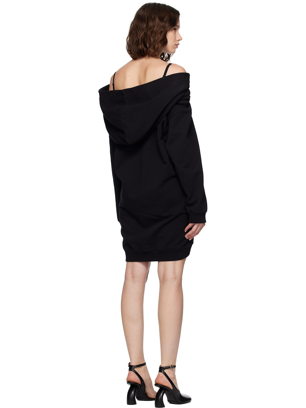 Black Sweatshirt Minidress - 3