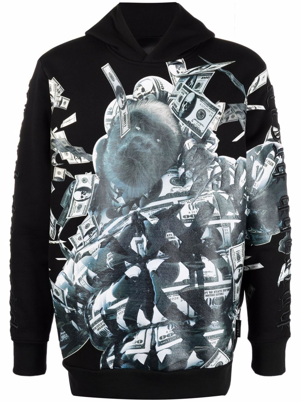 gorilla money print hoodie - 1