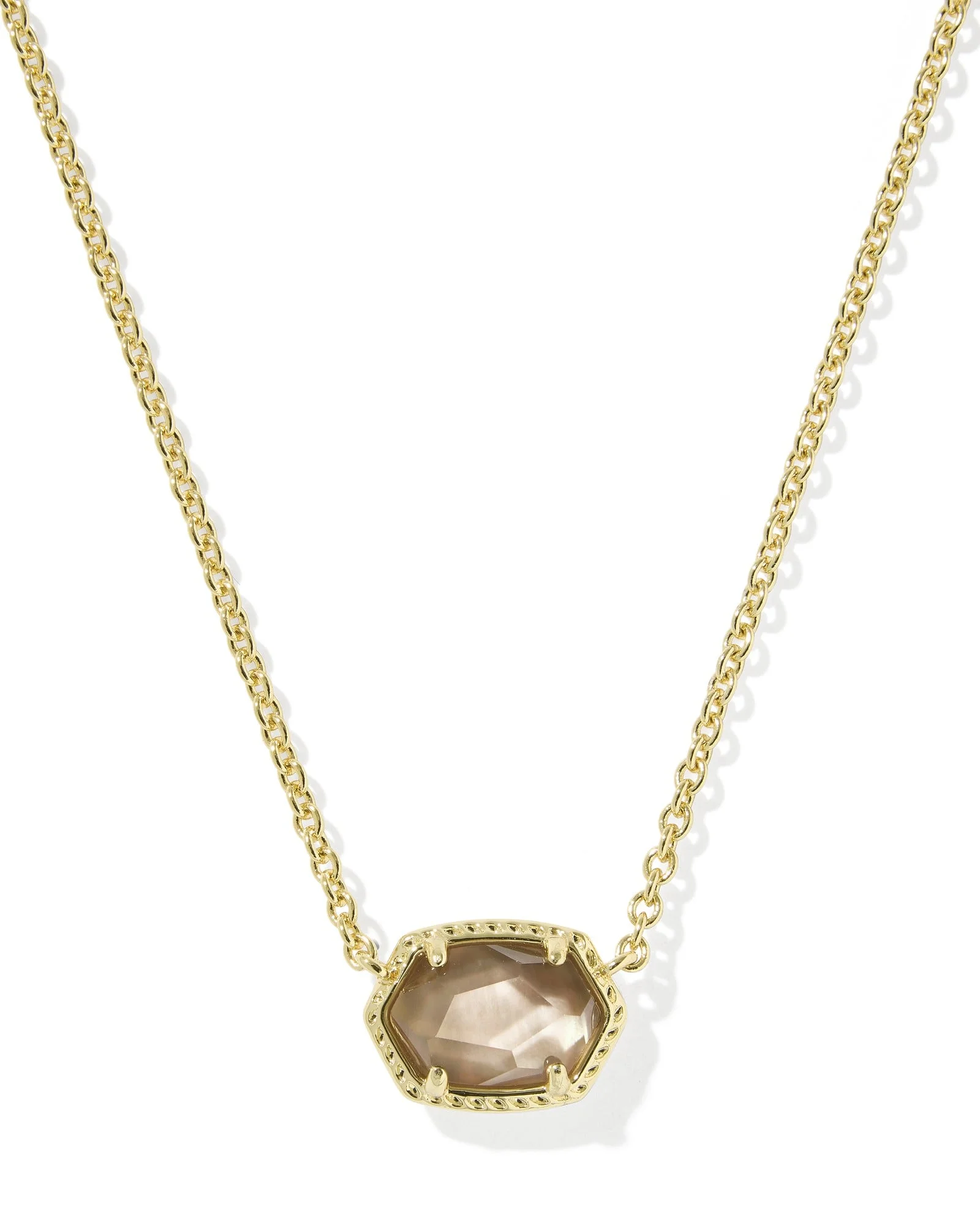 Daphne Gold Frame Short Pendant Necklace - 1