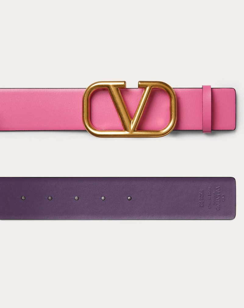 REVERSIBLE VLOGO SIGNATURE BELT IN Shiny CALFSKIN 40 MM 3