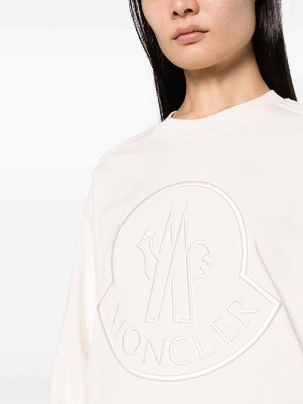 logo-patch cotton sweatshirt - 5
