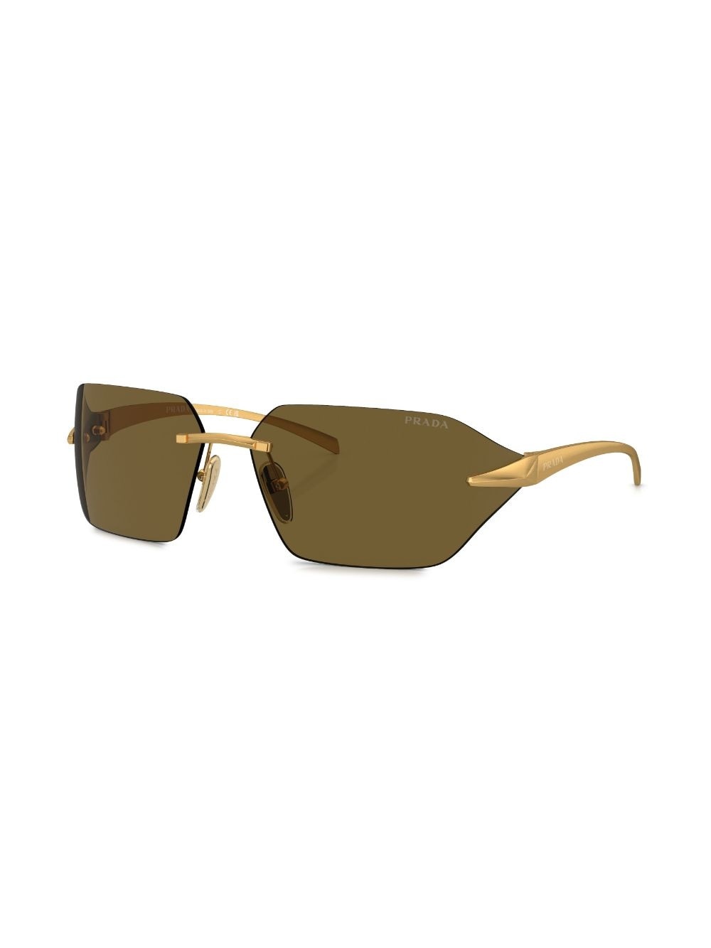 logo-engraved frameless sunglasses - 2