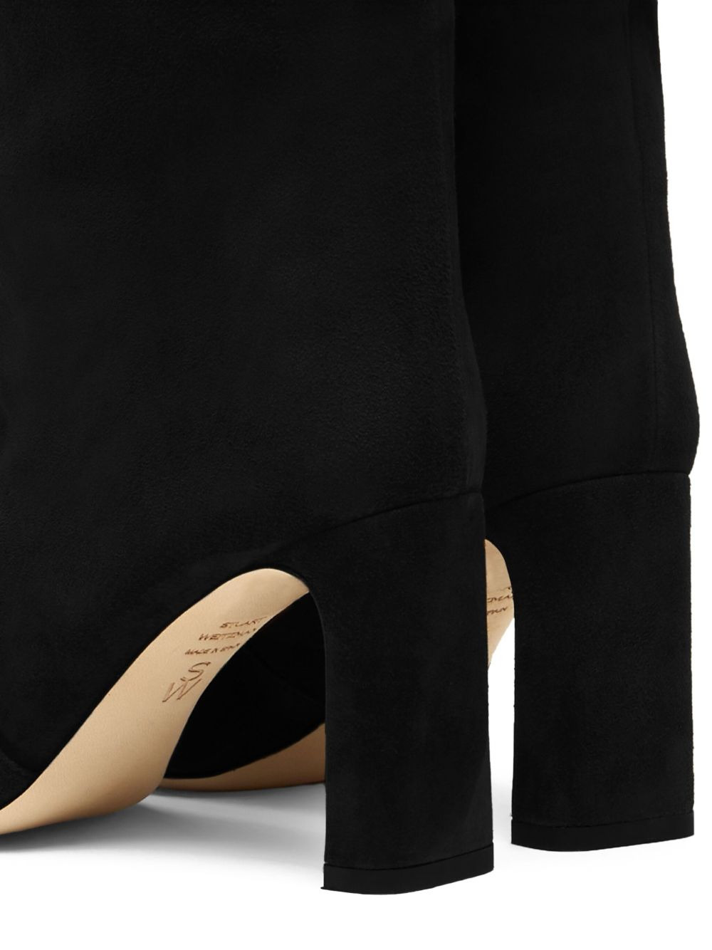 85MM block-heel suede boots - 4