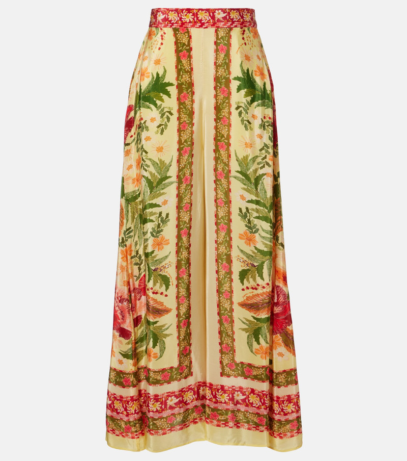 Stitched Garden floral wide-leg pants 1