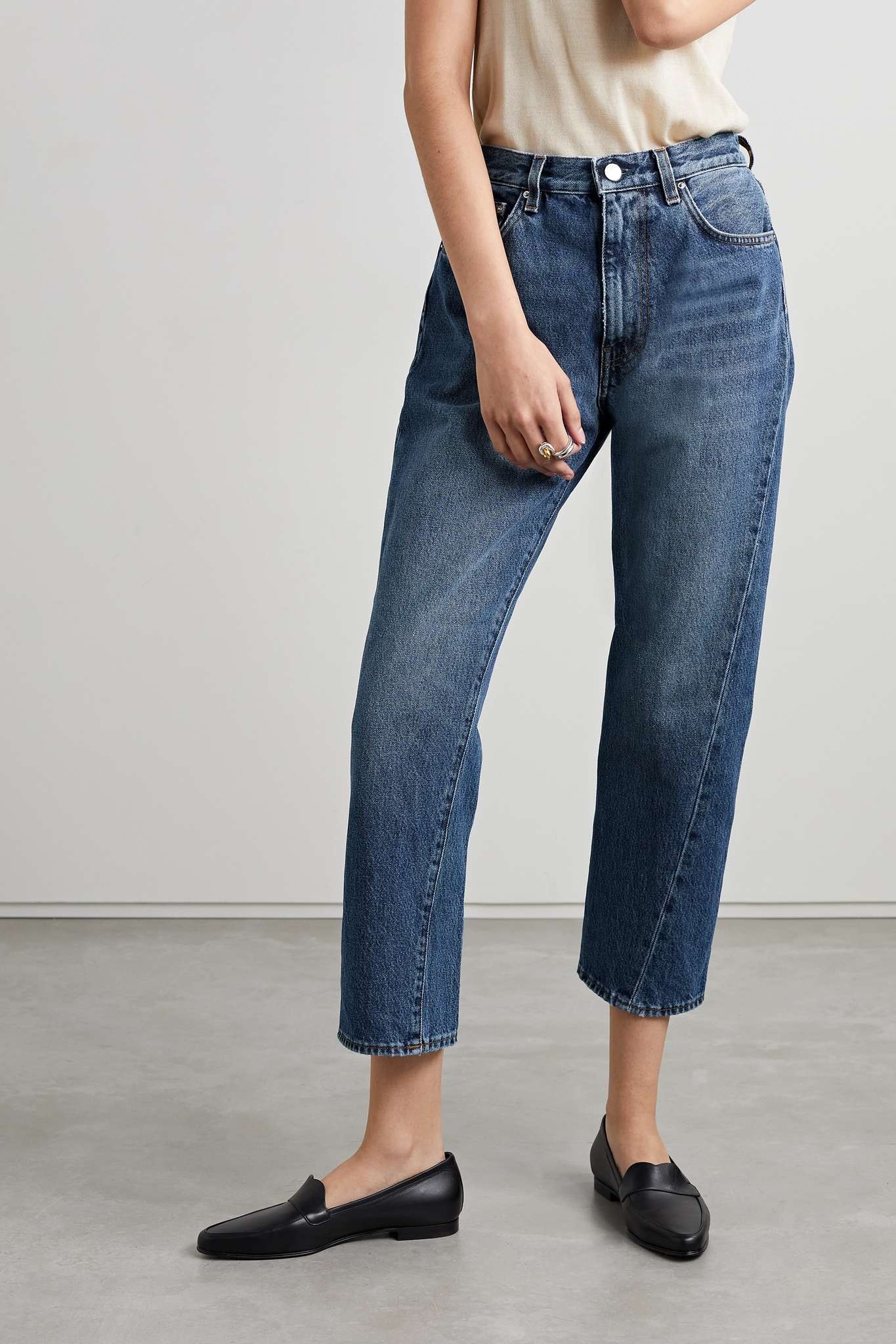 High-rise straight-leg organic jeans - 3