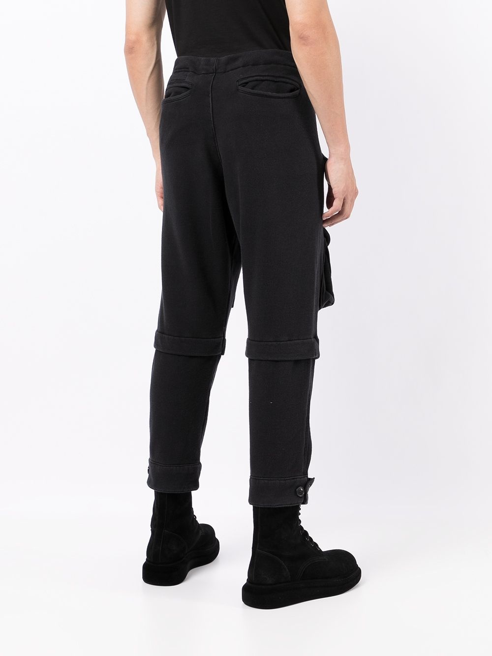 tapered cotton cargo pants - 4