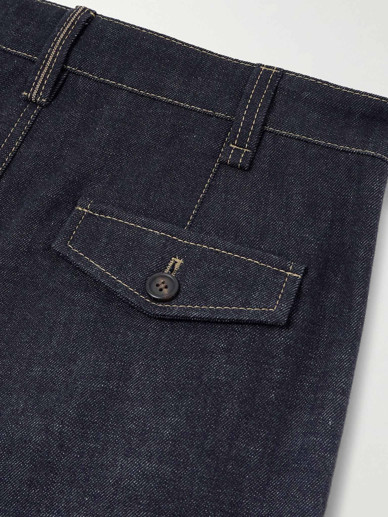 Cropped mid-rise wide-leg jeans Navy - 6