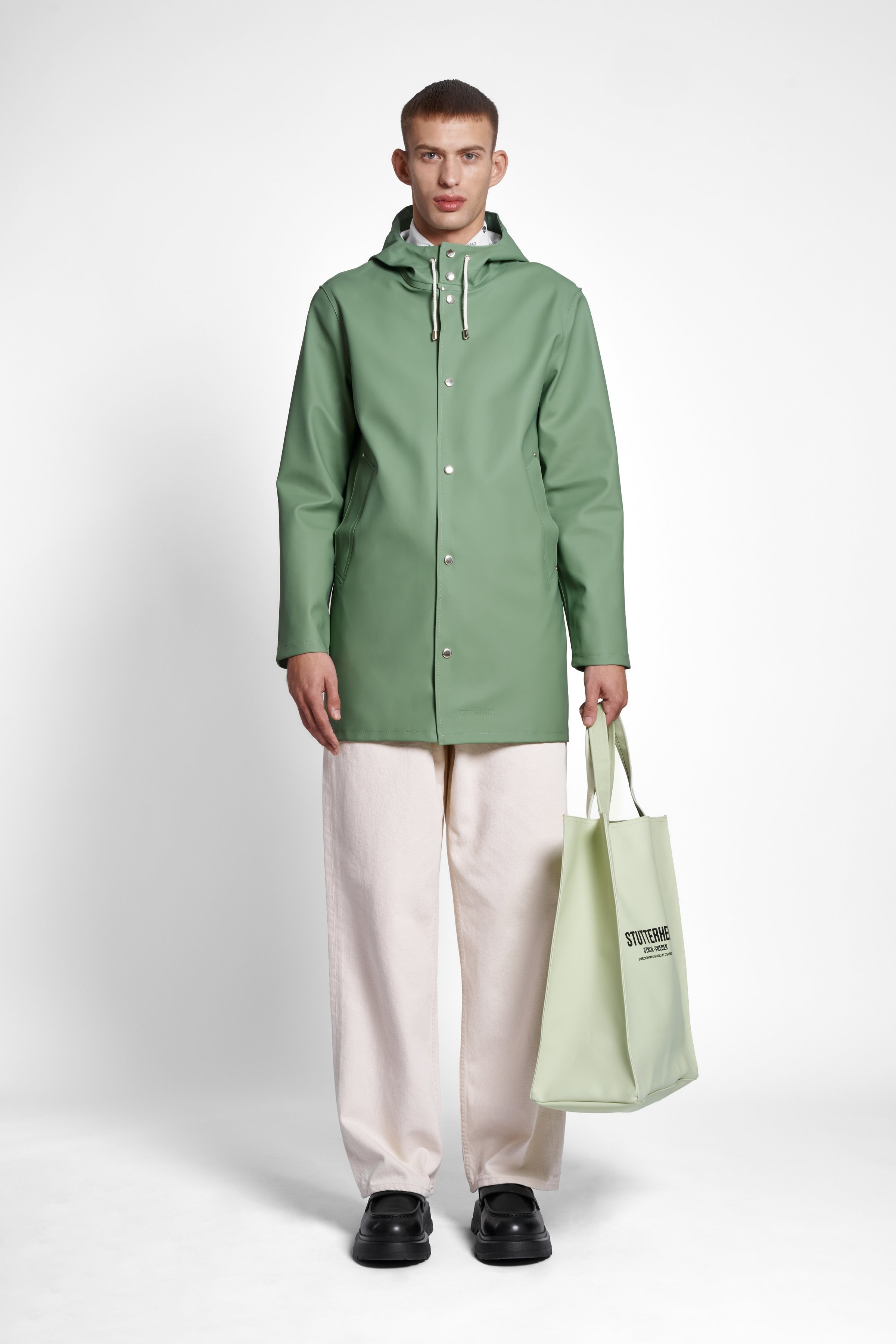 Stockholm Raincoat Loden Green - 2