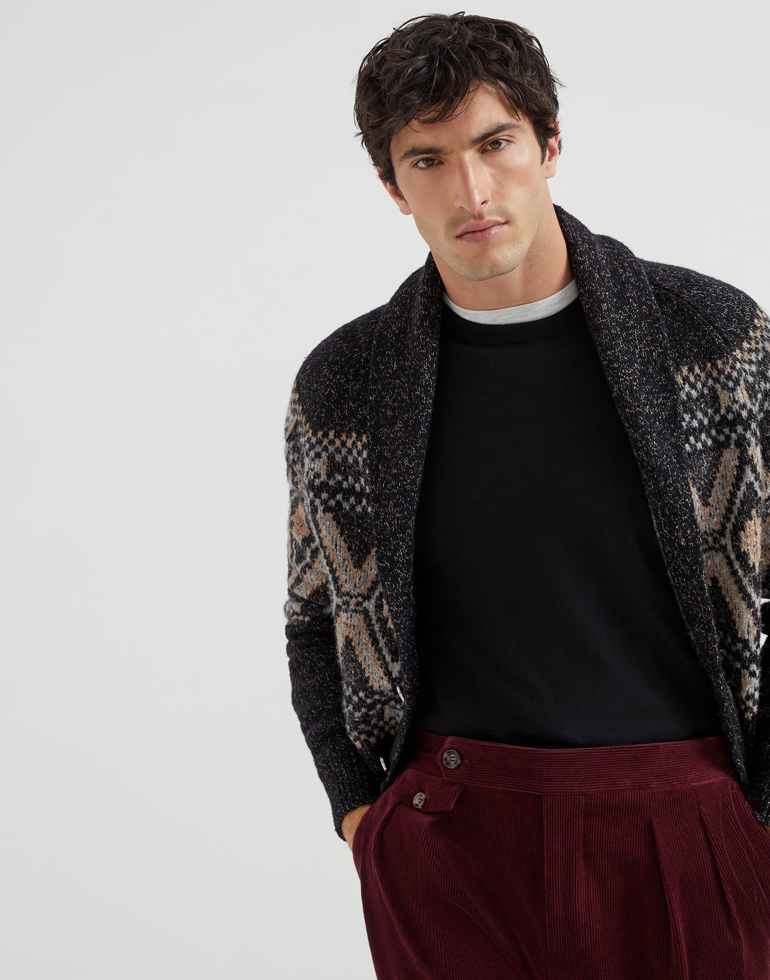 Lightweight cashmere and silk crew neck sweater - 4