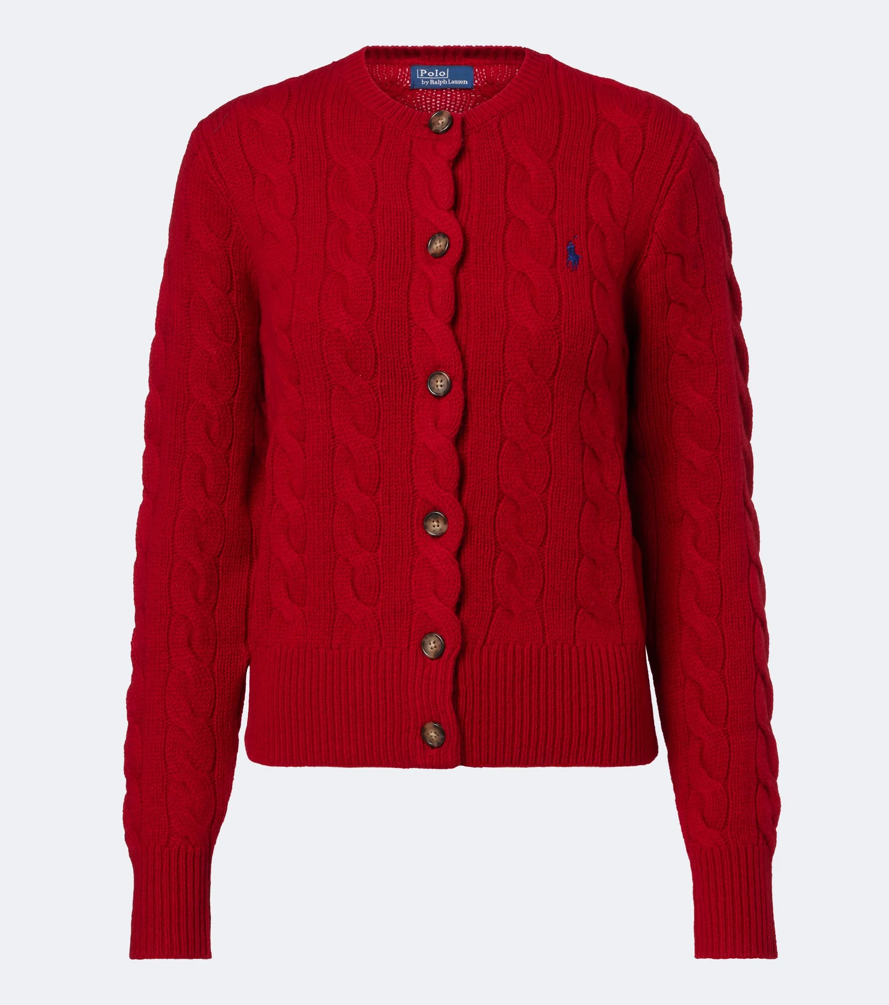 Cable-knit wool and cashmere cardigan - 1
