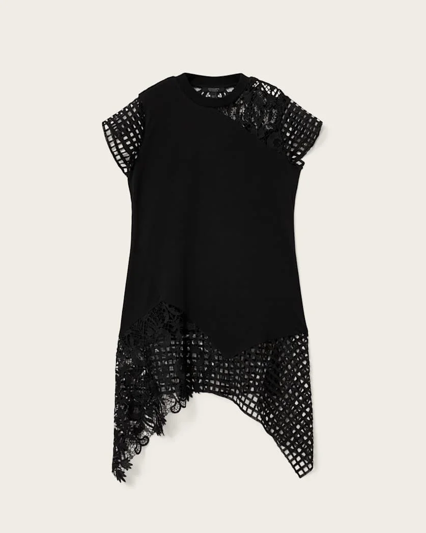ZALA CROCHET T-SHIRT DRESS - 1
