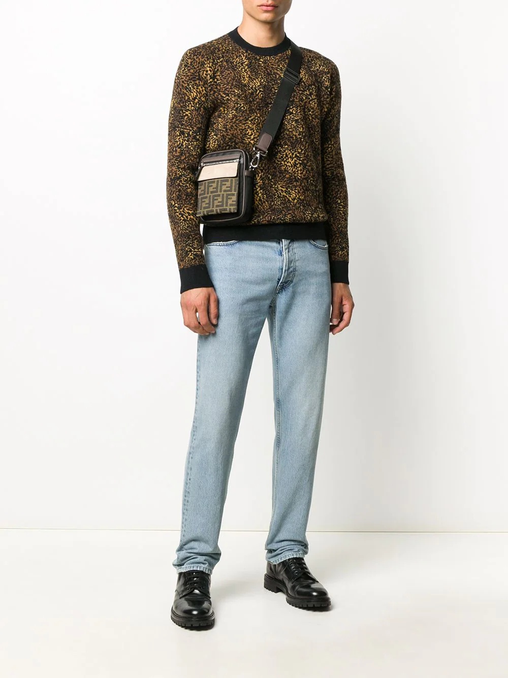 leopard jacquard jumper - 2