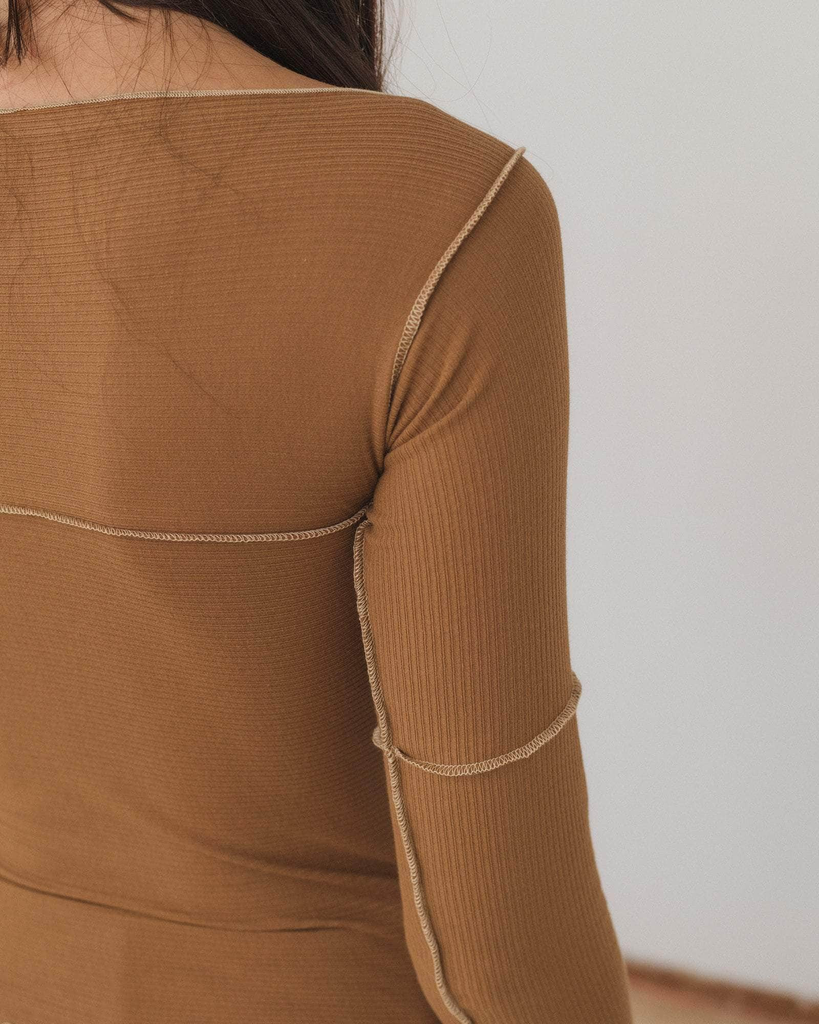 Cinder Long Sleeve Tee - Fine Organic Cotton Rib - 2