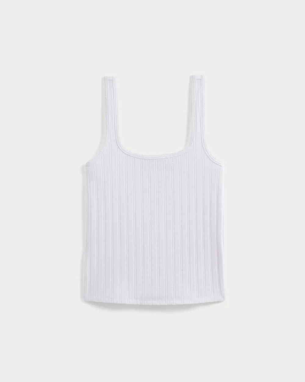 SCOOP-NECK TANK IN POINTELLE - 1