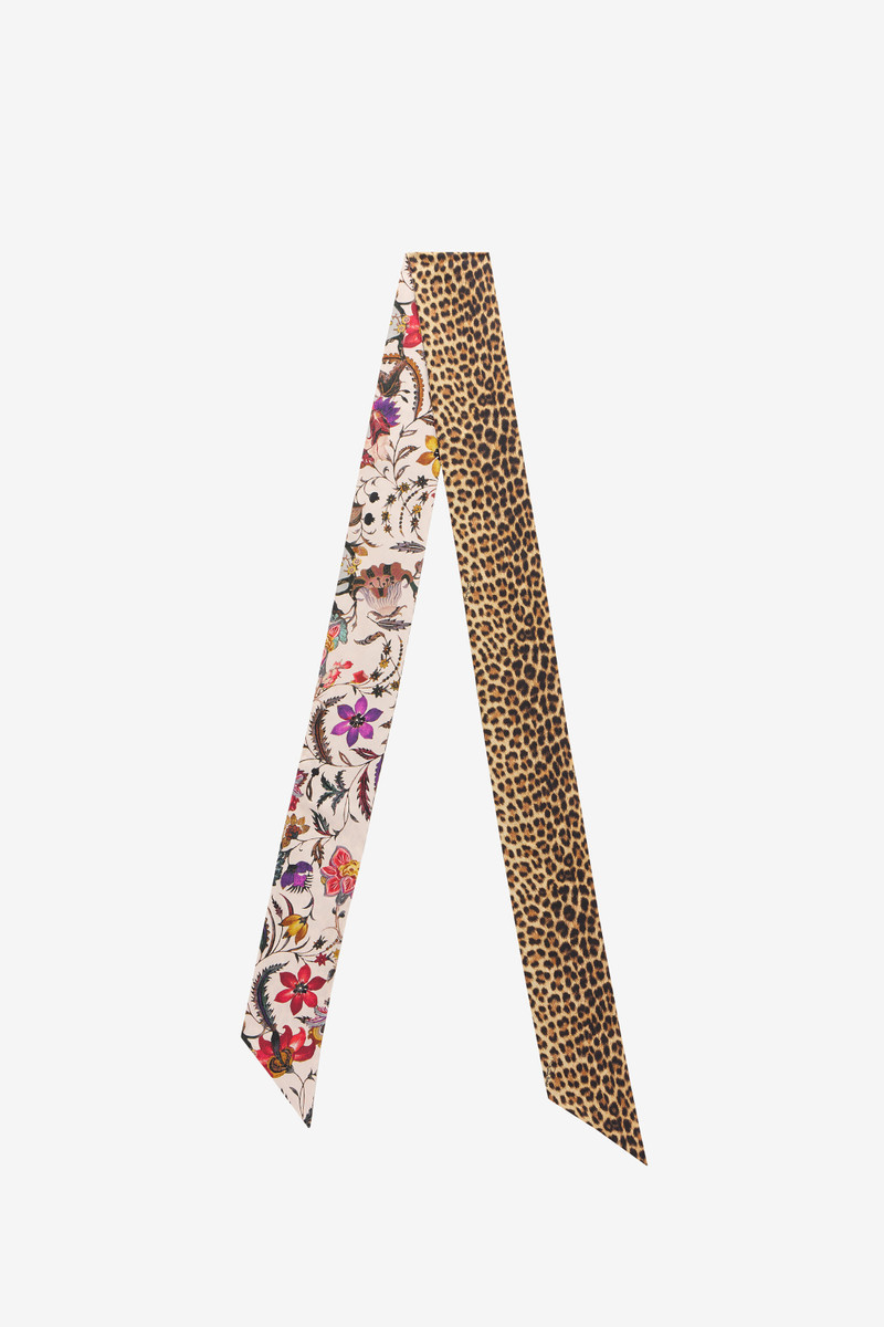 Silk Headband with Florentine Flowers Print 1