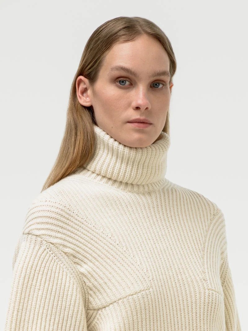 RIB KNIT TURTLE NECK - 7