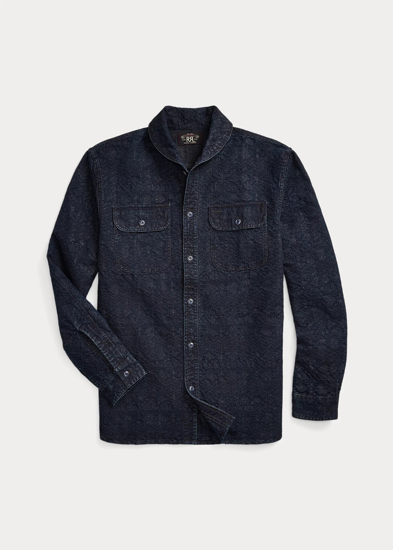 Indigo Jacquard Workshirt 1