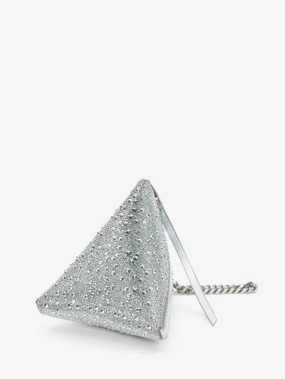 Alexander McQueen Women's The Curve Pouch in Silver outlook