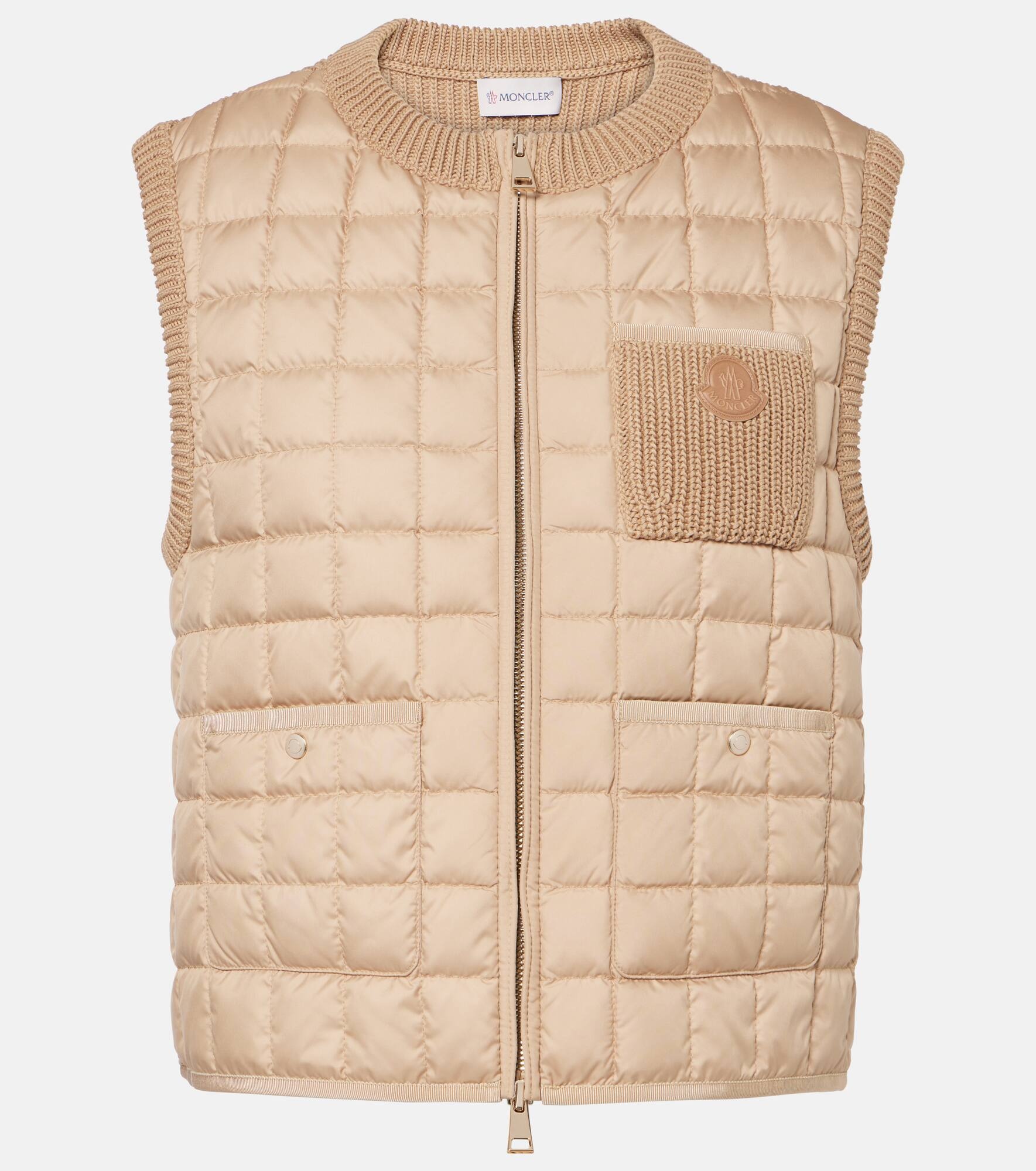 Cotton-blend down vest - 1