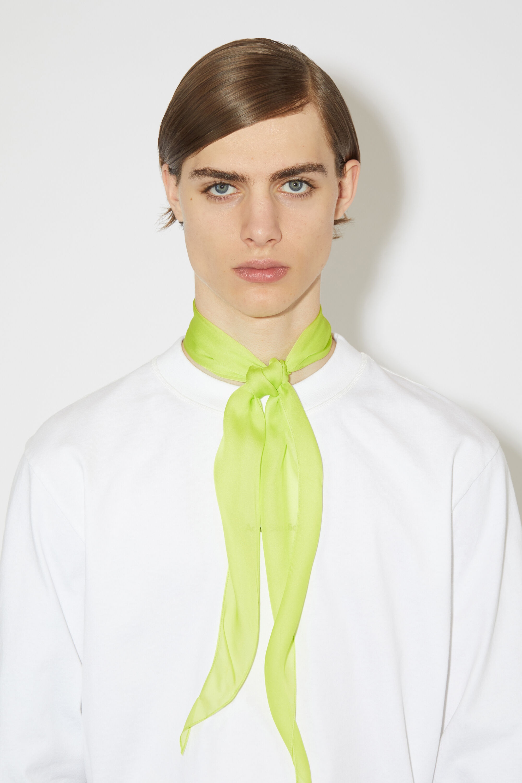 Silk scarf - Fluo yellow - 3
