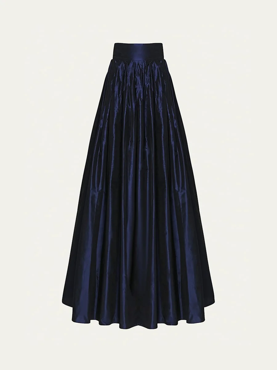 Pleated Silk Ball Skirt - 1