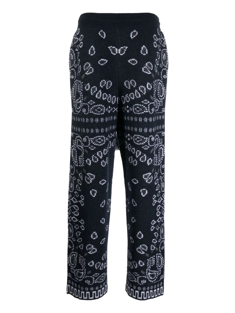 bandana-pattern jacquard track pants - 2