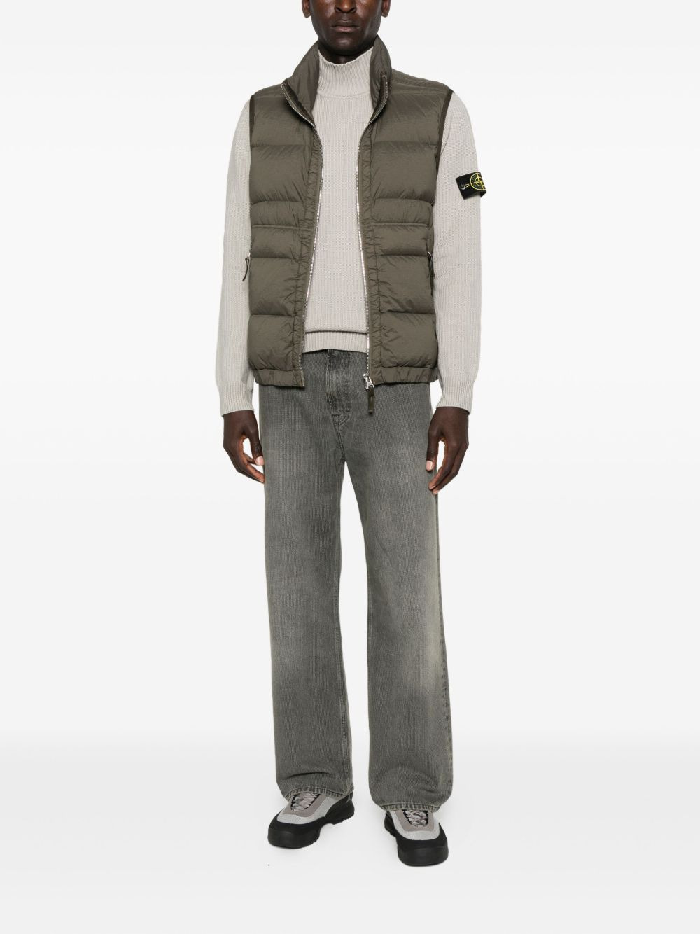 quilted zip-front vest - 2