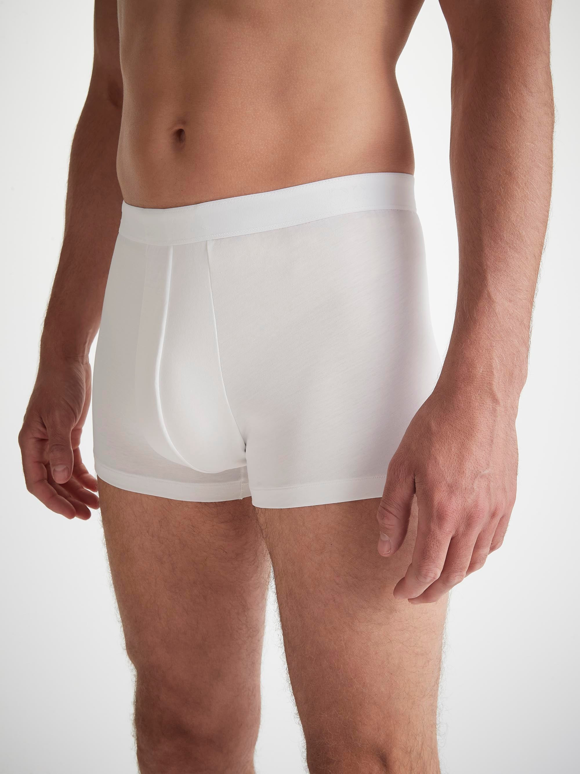 Men's Boxer Briefs Jack Pima Cotton Stretch White - 3