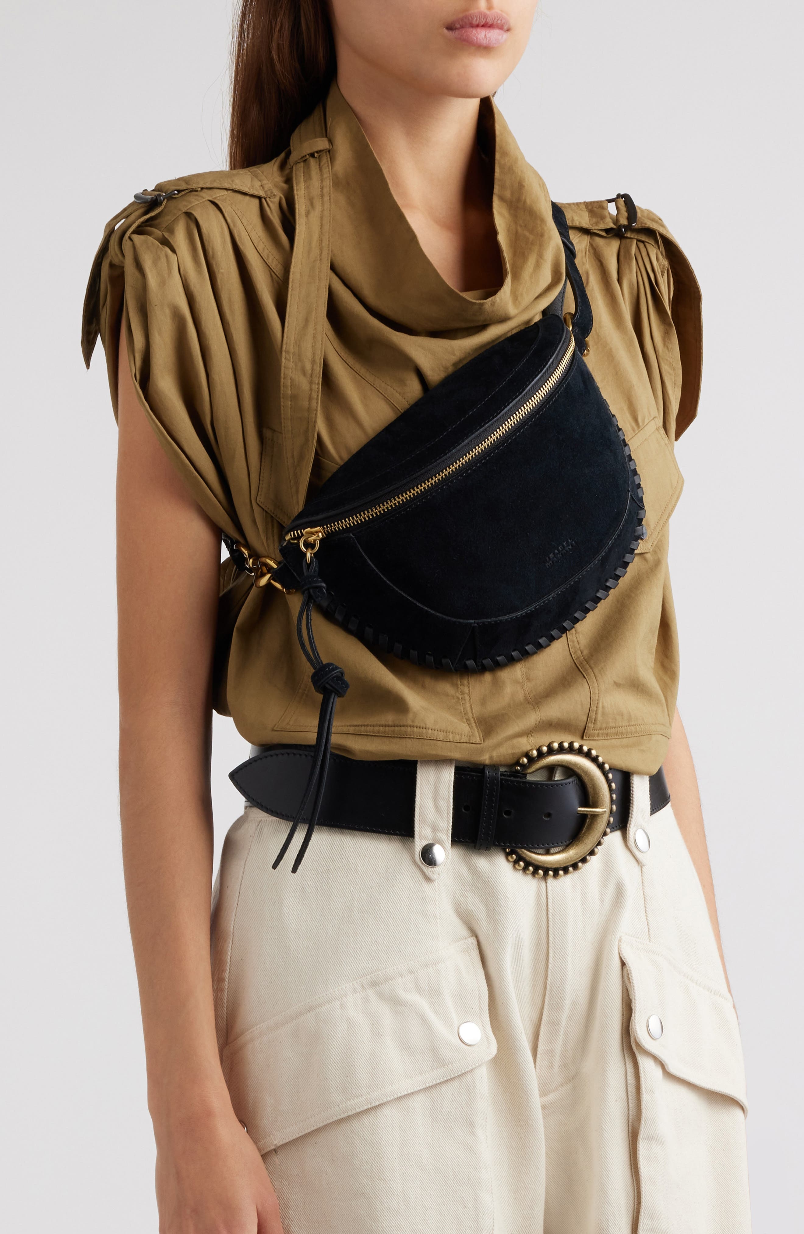 Isabel Marant Skano Suede Crossbody Bag in Black at Nordstrom - 2