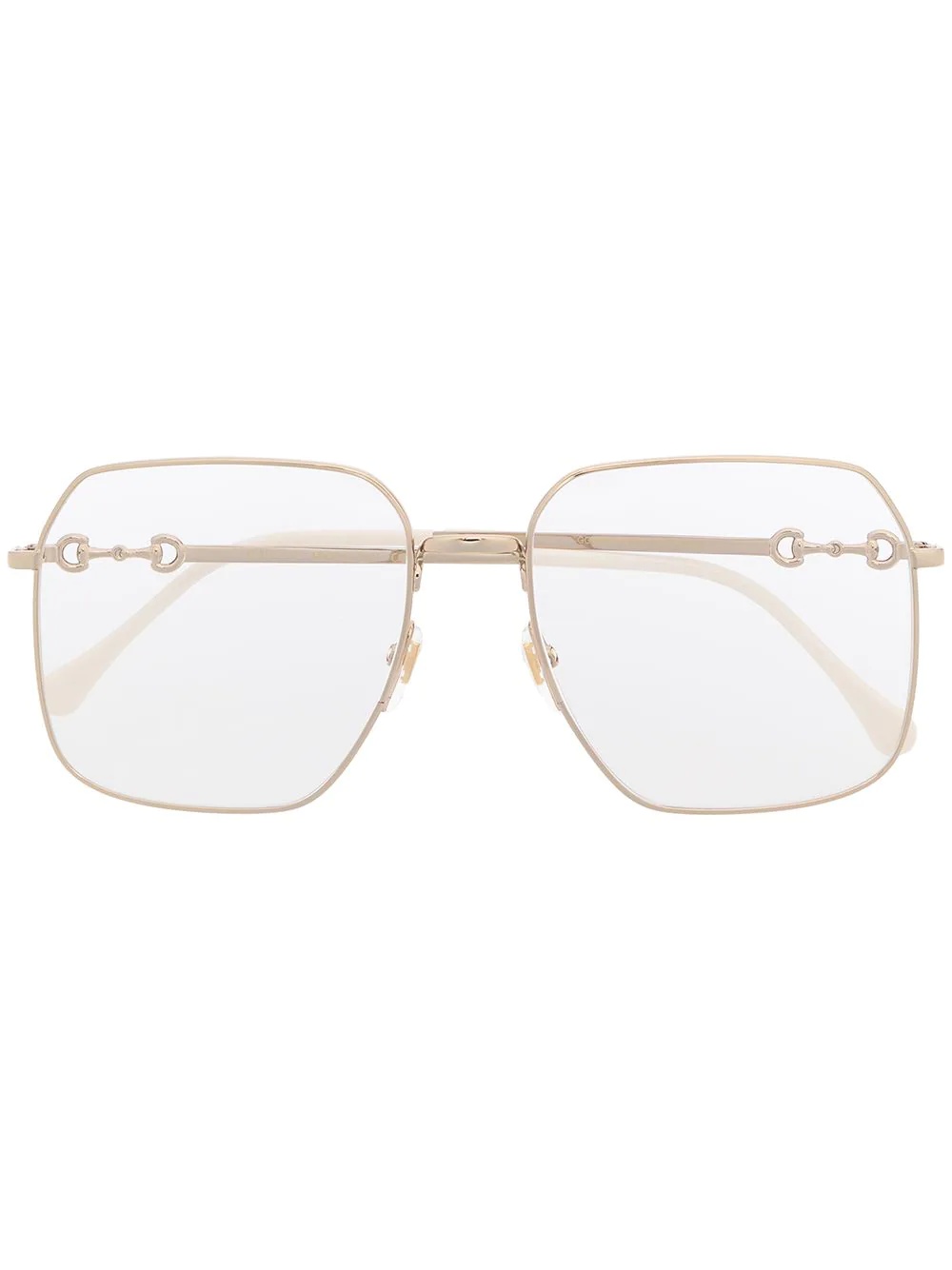 square-frame oversized glasses - 1