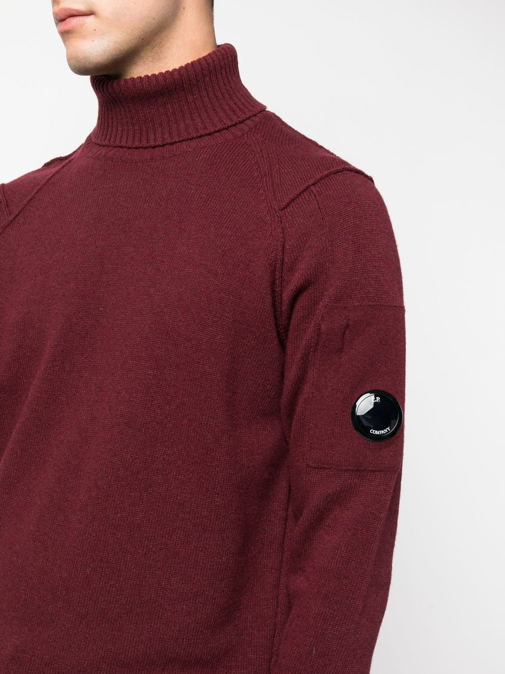 logo-patch roll neck sweater - 5