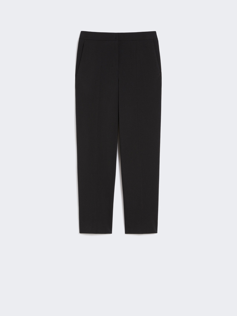 MALIKA Slim gabardine trousers 1