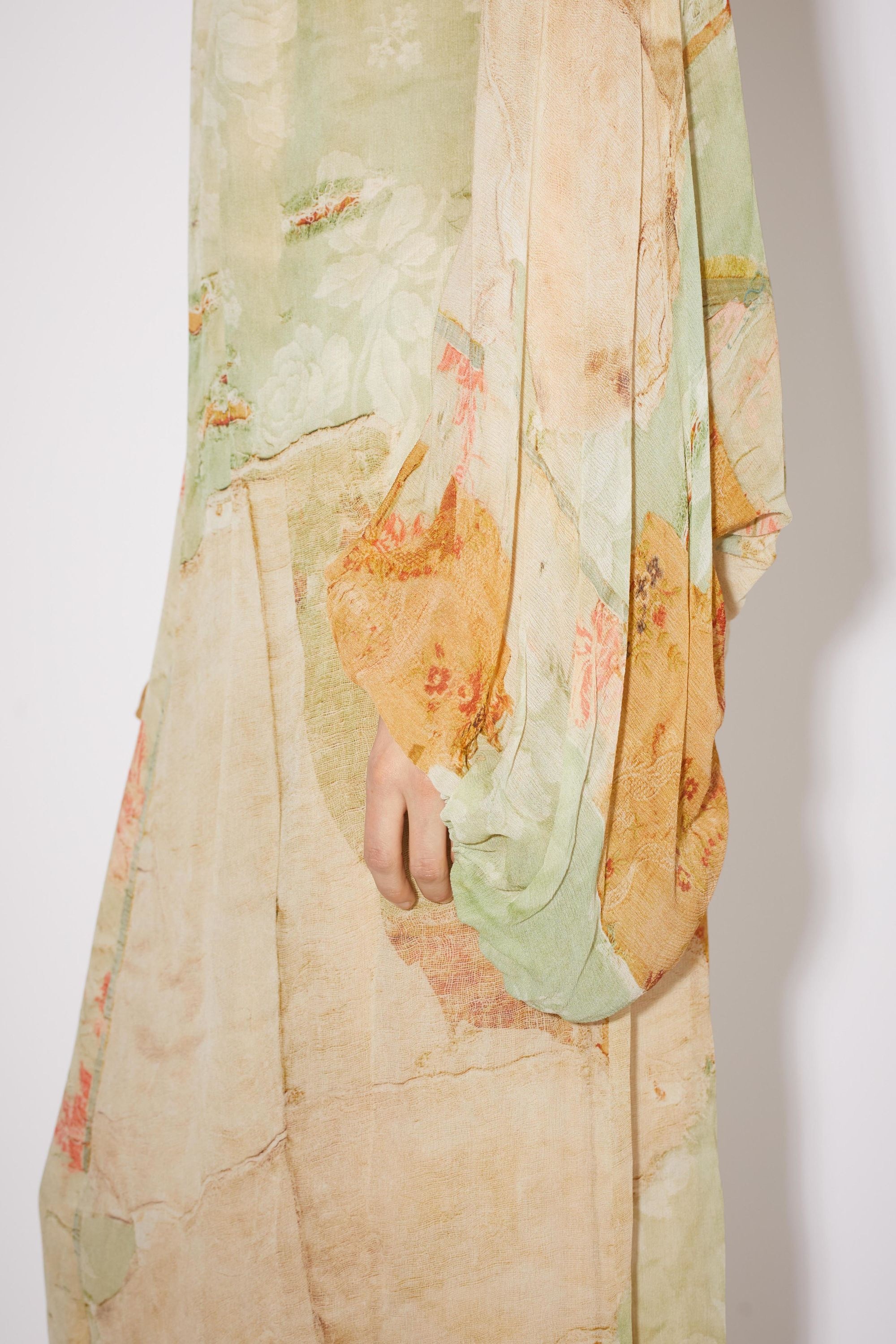 Carpet print dress - Green/orange - 5