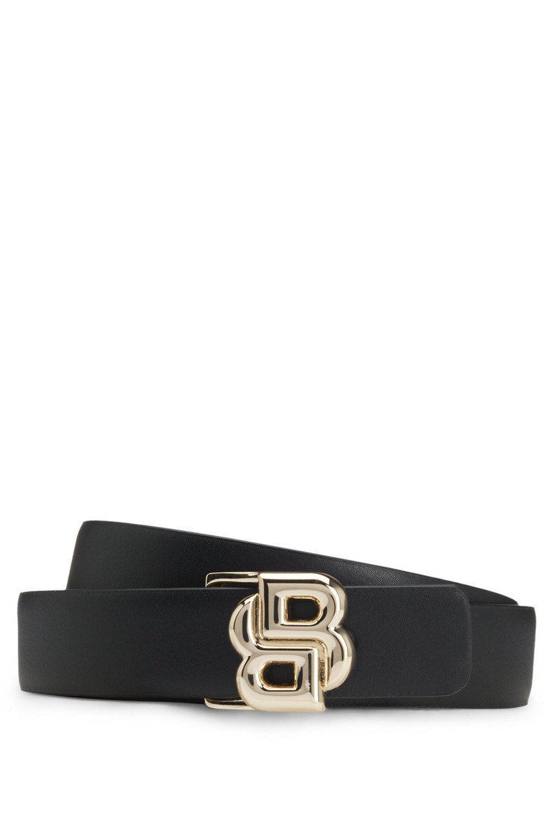 REVERSIBLE LEATHER BELT WITH MONOGRAM BUCKLE 1