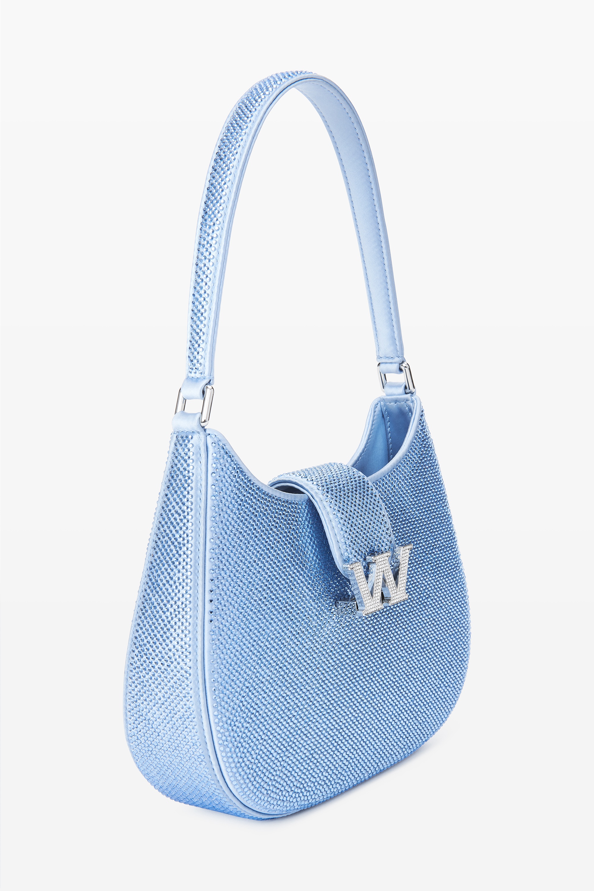 W LEGACY SMALL HOBO IN CRYSTAL SATIN 2