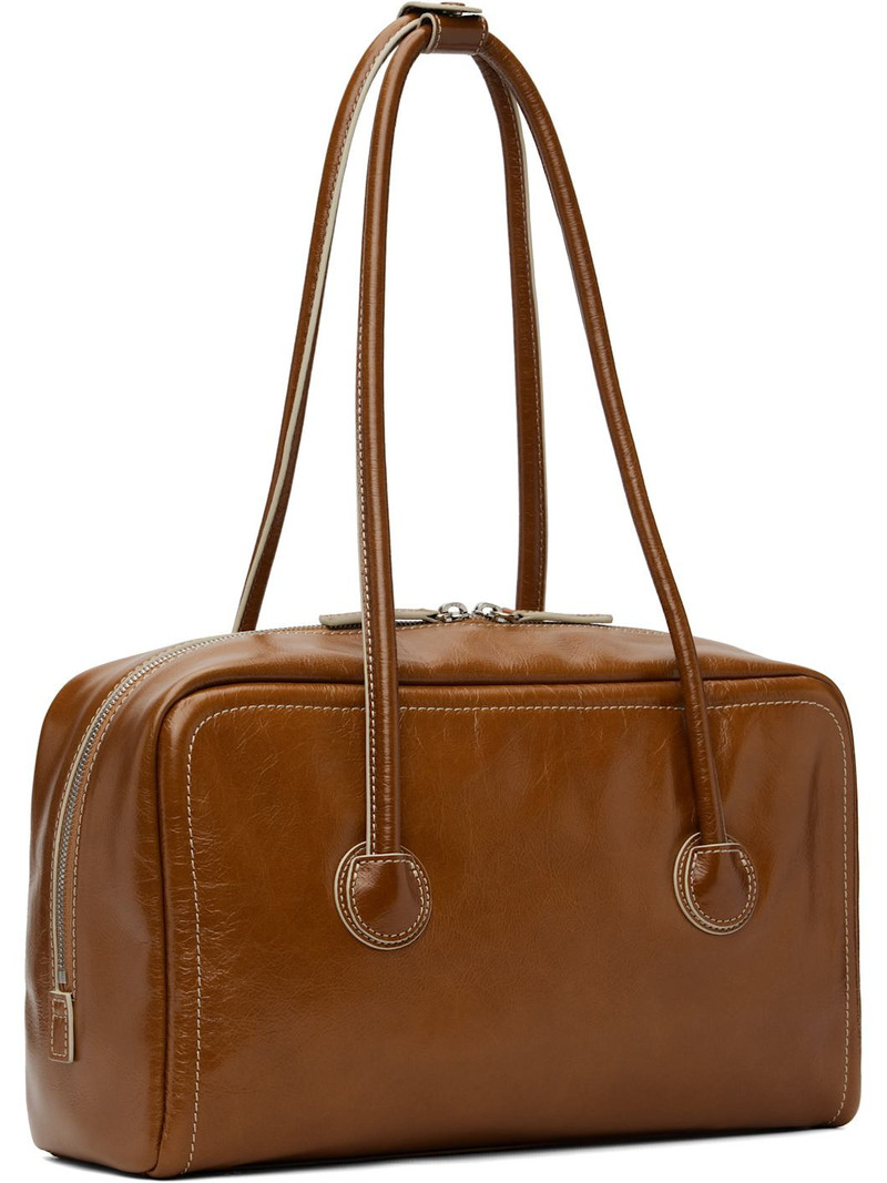 Brown Soft Boston Bag 3