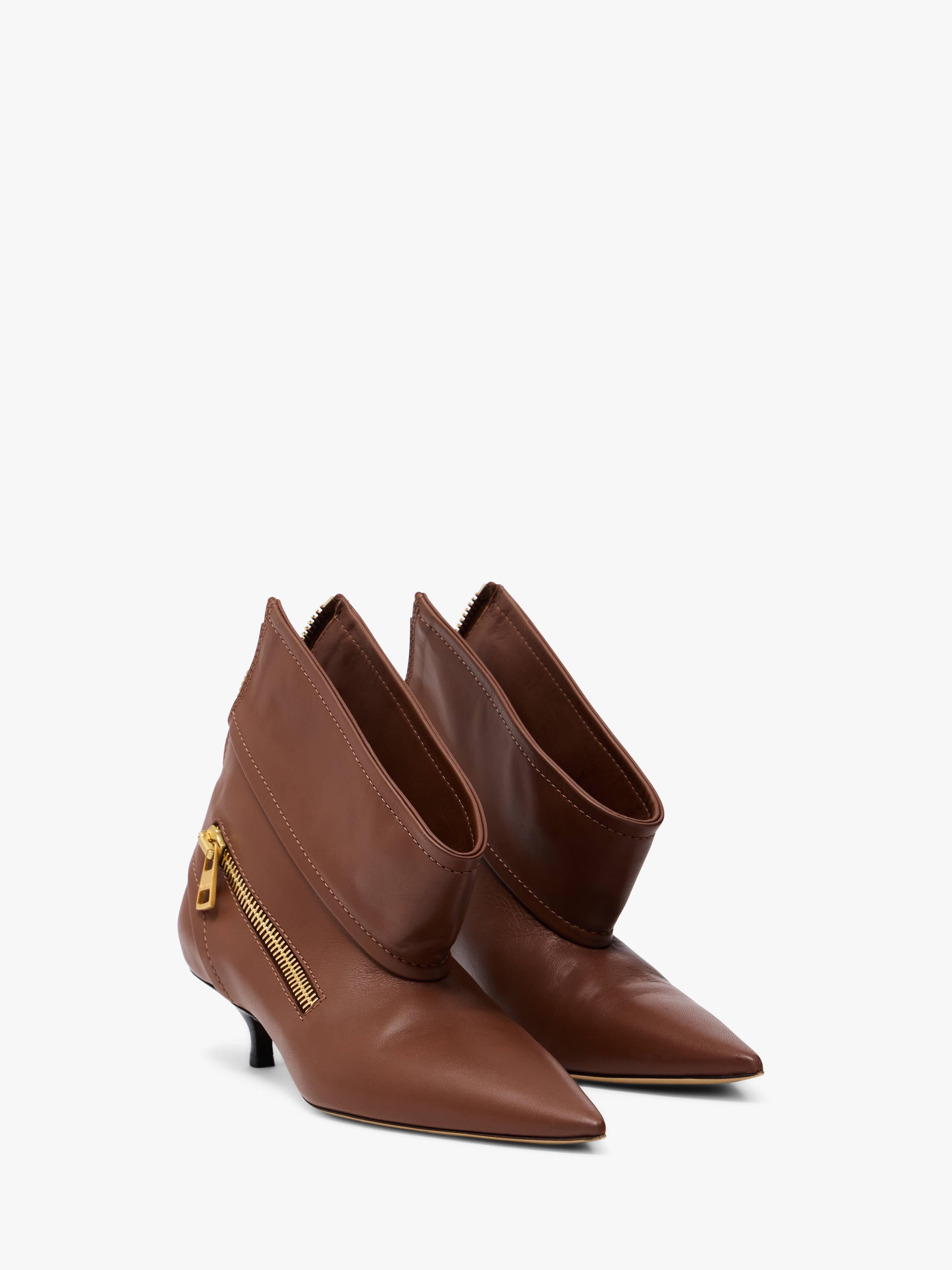 BIKER KITTEN HEEL - LEATHER ANKLE BOOT - 2