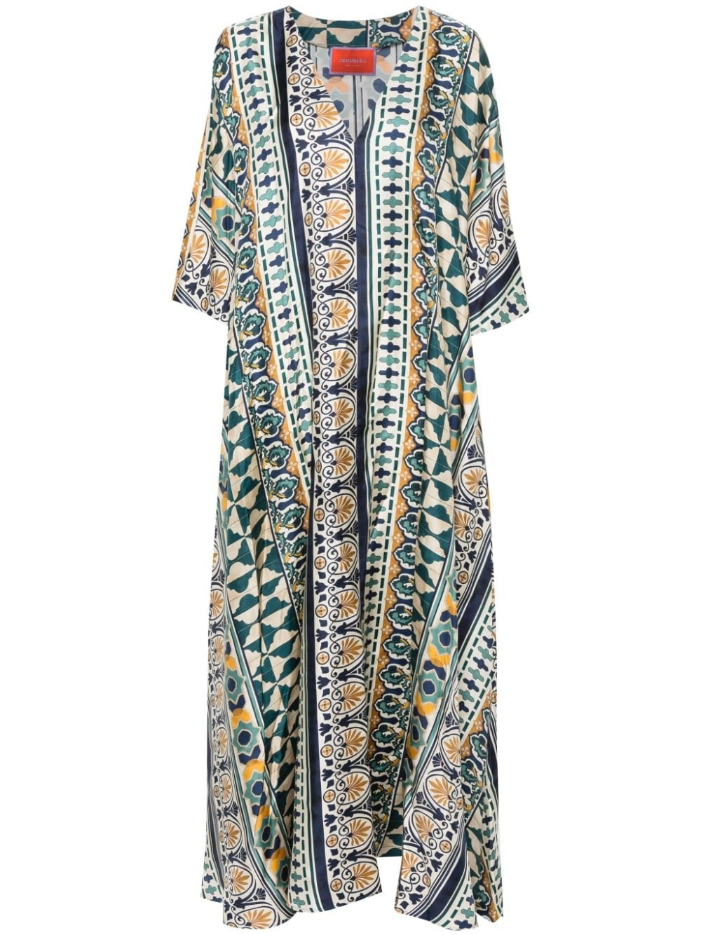 Muumuu geometric silk dress - 1