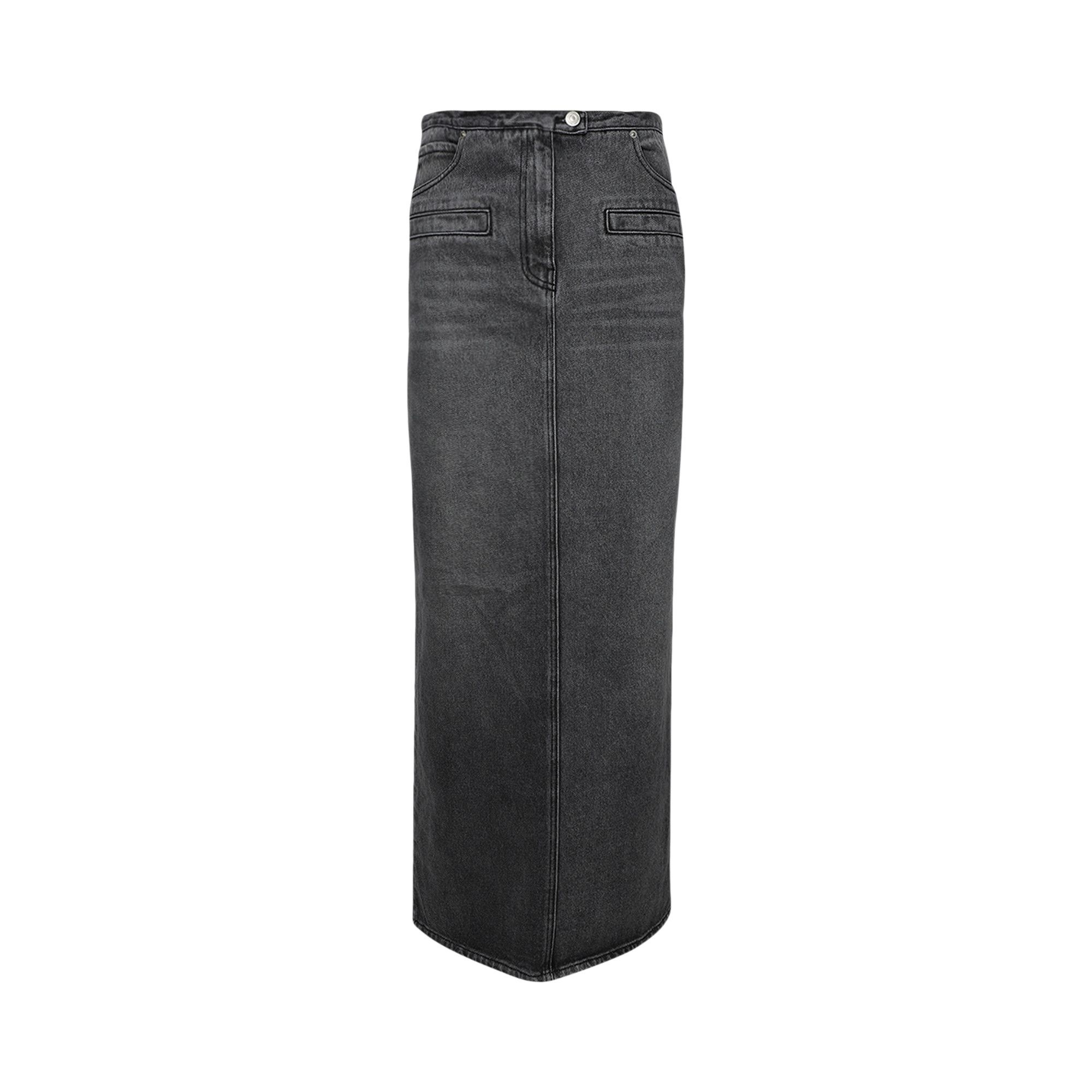 Courrèges Heritage Stone Denim Long Skirt 'Stone Washed Grey' - 1