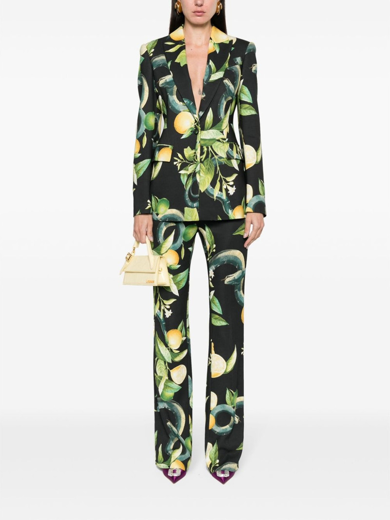 Roberto Cavalli Lemon-print tailored trousers outlook