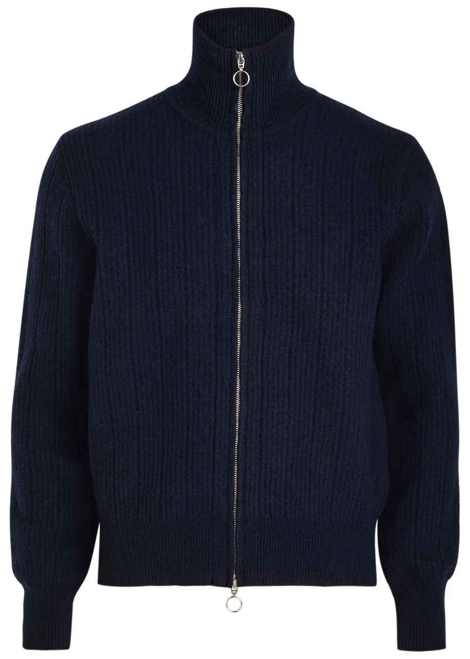 Oliver Spencer Overton Ribbed Merino Wool Cardigan - 1