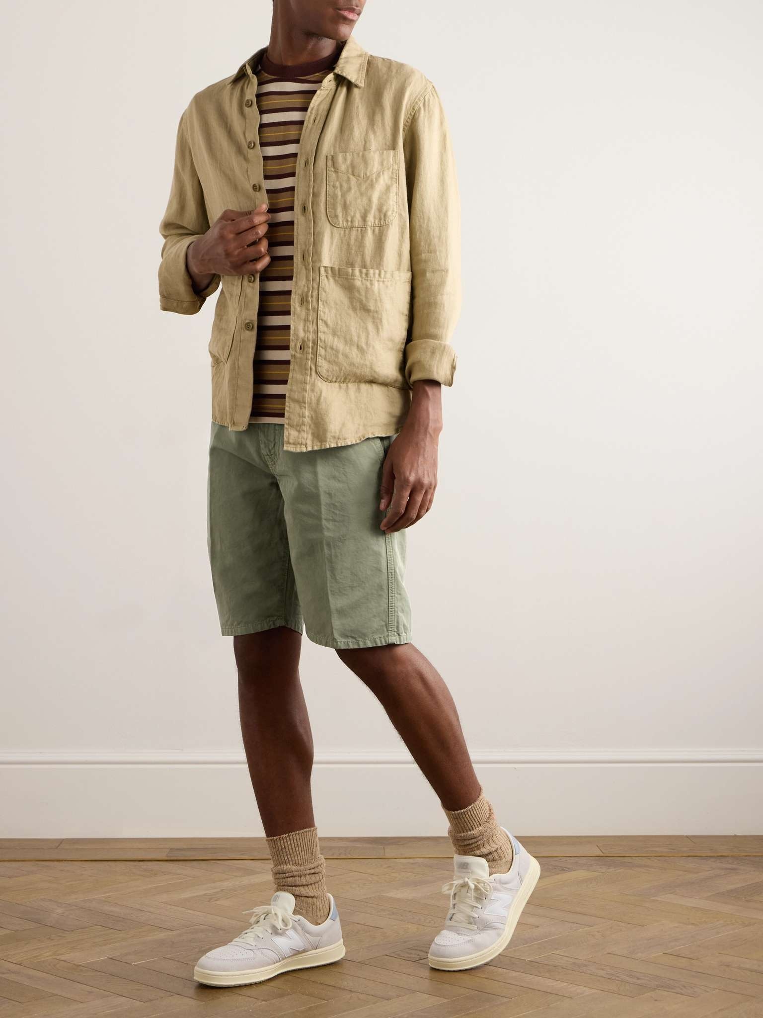 Straight-Leg Cotton and Linen-Blend Bermuda Shorts - 2