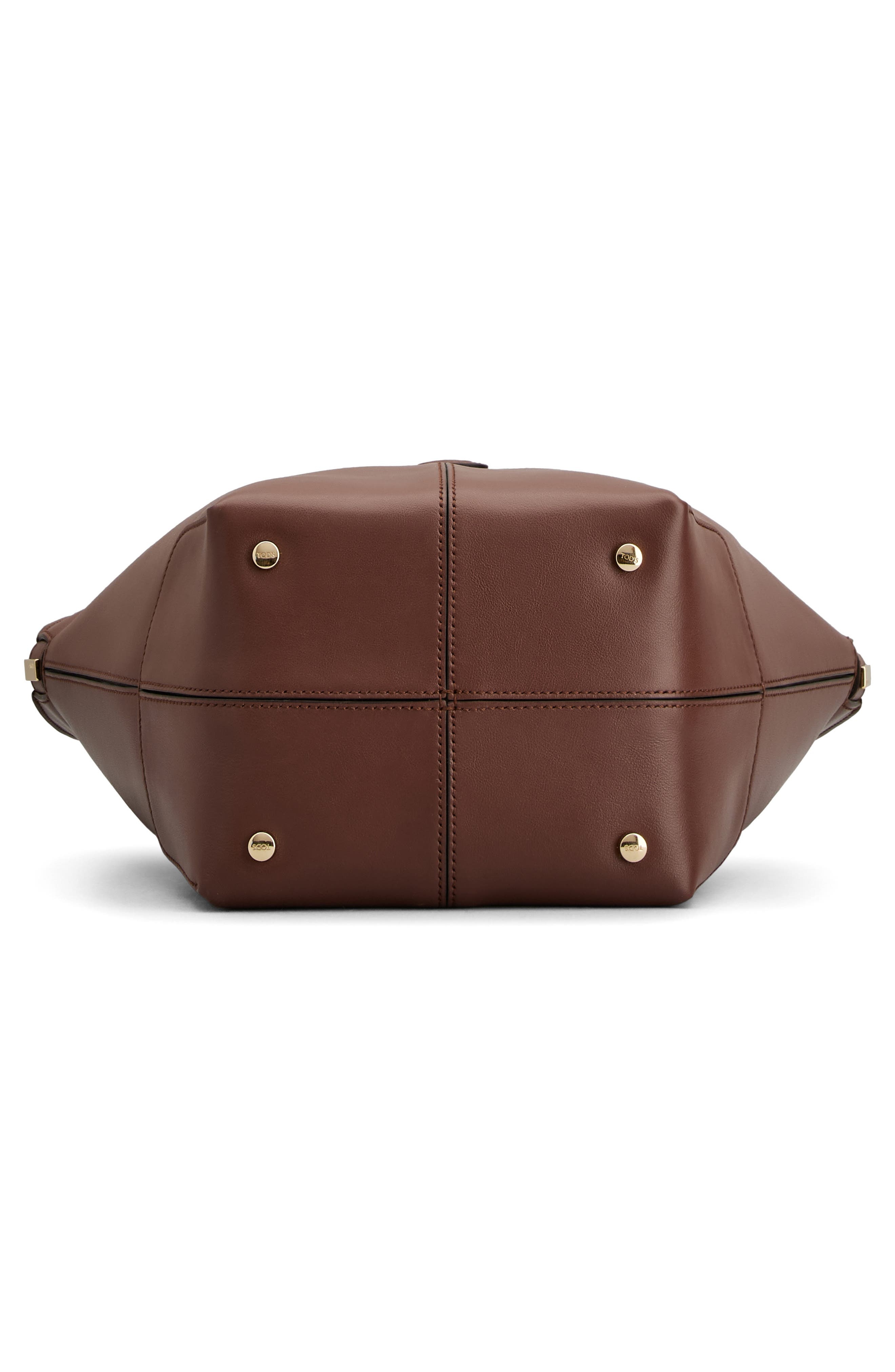 Tod's Small Sacca Leather Bucket Bag in Mogano at Nordstrom - 5