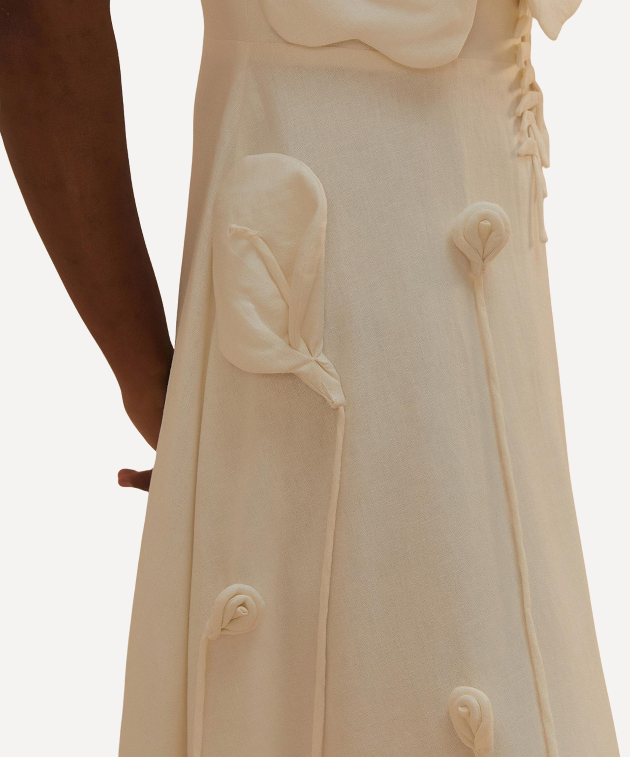 Off-White Garden Midi Dress - 3
