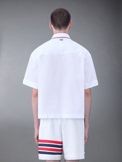 Thom Browne short-sleeve seersucker cotton shirt outlook