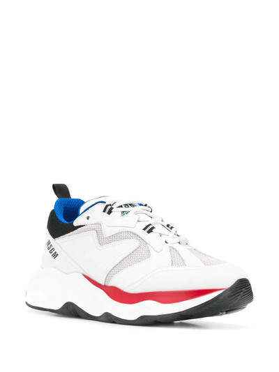 MSGM contrast-panel low top trainers outlook