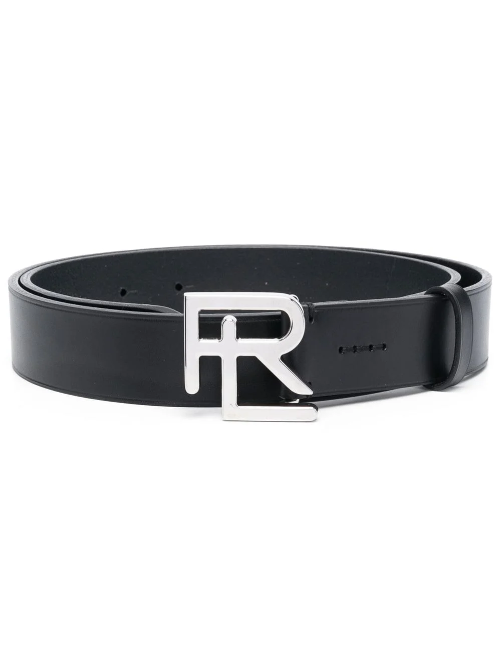 logo-buckle leather belt - 1